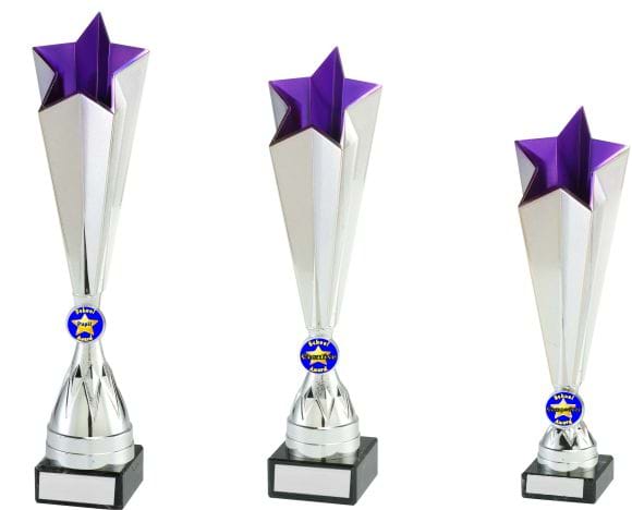 Amazing Tall Star Award Silver Purple